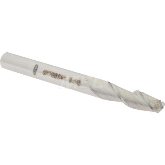 Accupro 07760341 Ball End Mill 0.1875" Dia, 0.625" LOC, 2 Flute, Solid Carbide