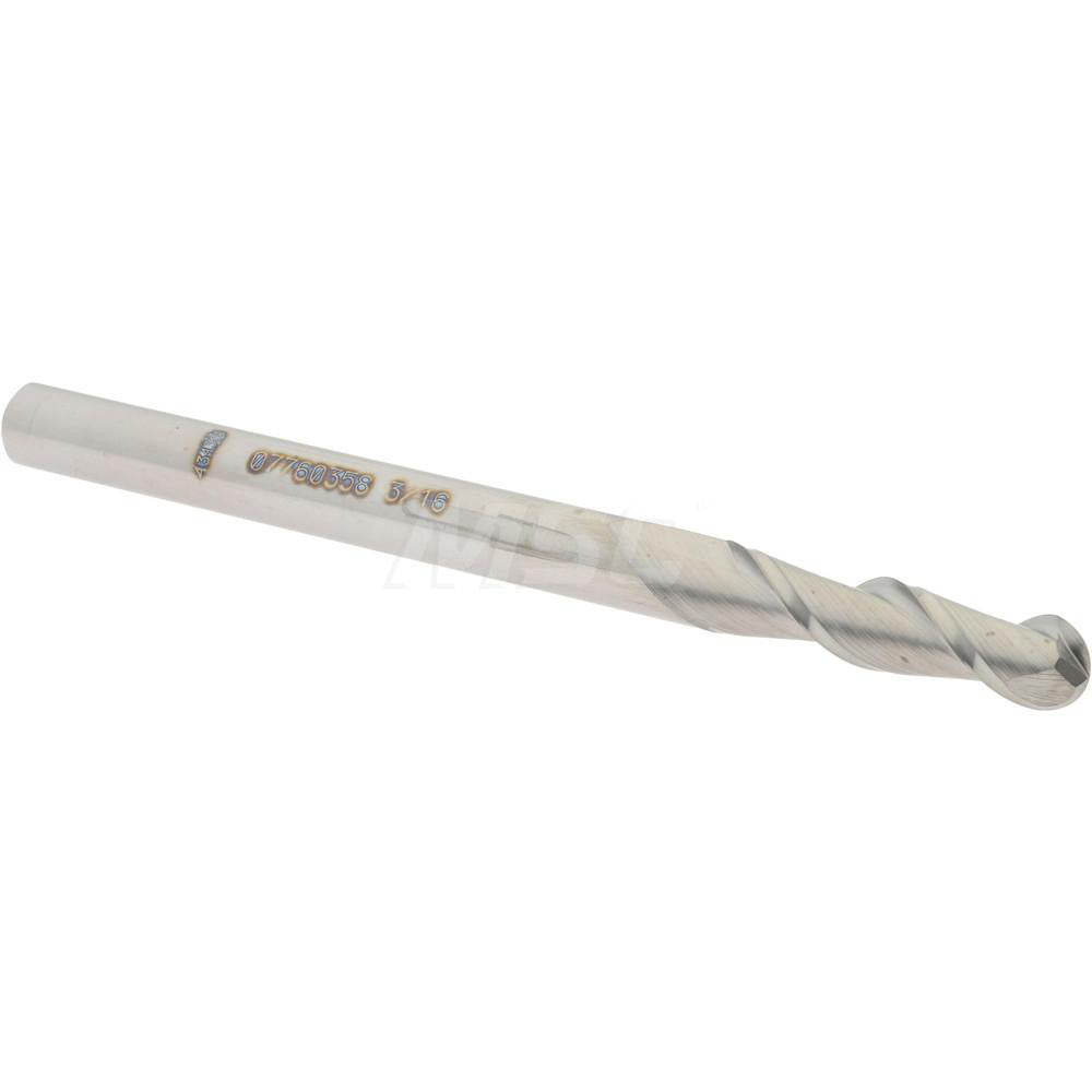 Accupro 07760358 Ball End Mill 0.1875" Dia, 0.75" LOC, 2 Flute, Solid Carbide
