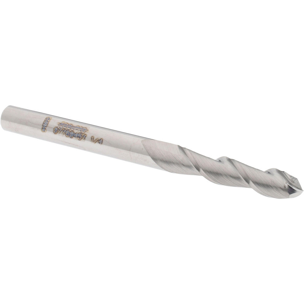 Accupro 07760457 Ball End Mill 0.25" Dia, 1.125" LOC, 2 Flute, Solid Carbide