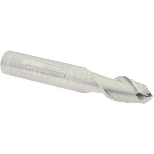Accupro 07760531 Ball End Mill 0.3125" Dia, 0.5" LOC, 2 Flute, Solid Carbide
