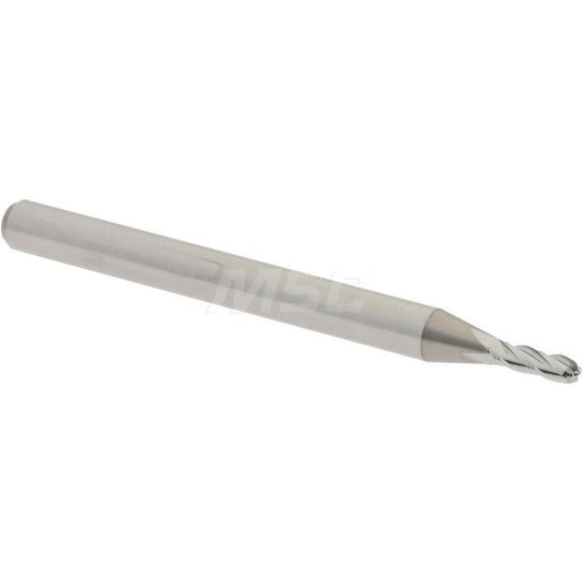 Accupro 07761067 Ball End Mill 0.0625" Dia, 0.1875" LOC, 4 Flute, Solid Carbide