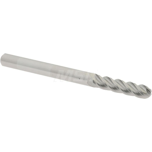 Accupro 07761133 Ball End Mill 0.125" Dia, 0.5" LOC, 4 Flute, Solid Carbide
