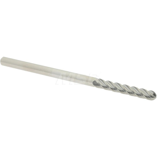 Accupro 07761141 Ball End Mill 0.125" Dia, 0.75" LOC, 4 Flute, Solid Carbide