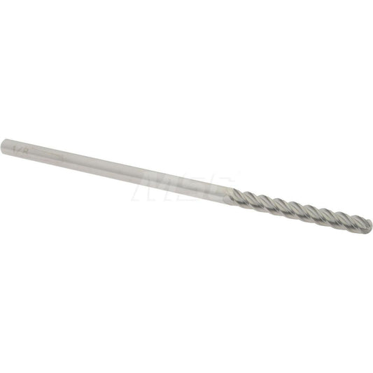 Accupro 07761158 Ball End Mill 0.125" Dia, 1" LOC, 4 Flute, Solid Carbide