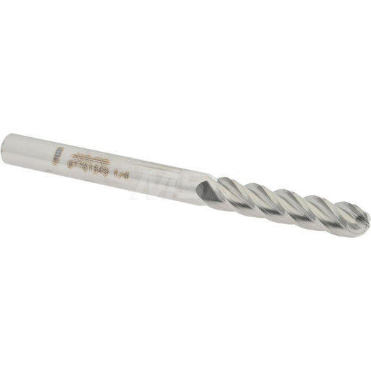 Accupro 07761349 Ball End Mill 0.25" Dia, 1.125" LOC, 4 Flute, Solid Carbide