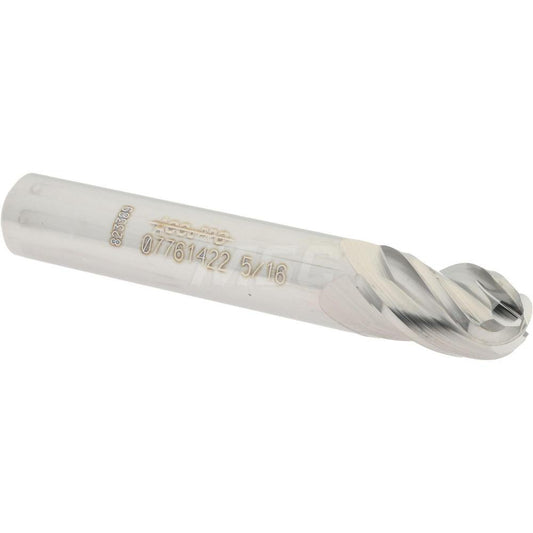 Accupro 07761422 Ball End Mill 0.3125" Dia, 0.5" LOC, 4 Flute, Solid Carbide