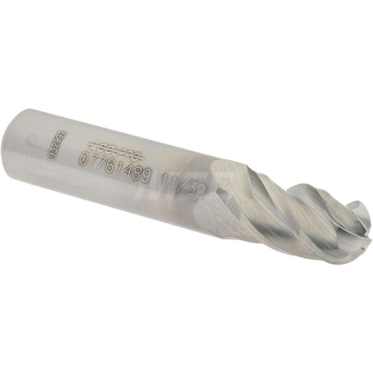 Accupro 07761489 Ball End Mill 0.3438" Dia, 0.625" LOC, 4 Flute, Solid Carbide