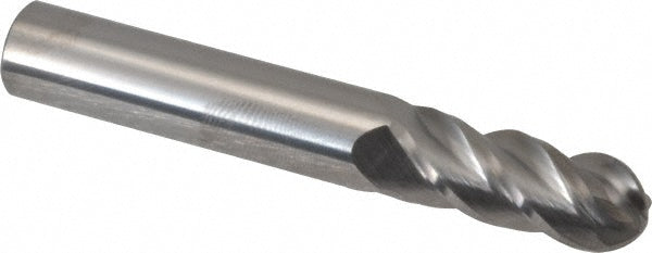 Accupro 07761513 Ball End Mill 0.3594" Dia, 0.875" LOC, 4 Flute, Solid Carbide