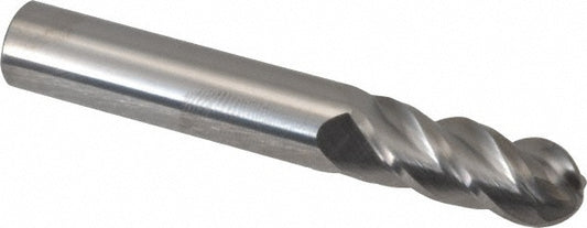 Accupro 07761513 Ball End Mill 0.3594" Dia, 0.875" LOC, 4 Flute, Solid Carbide