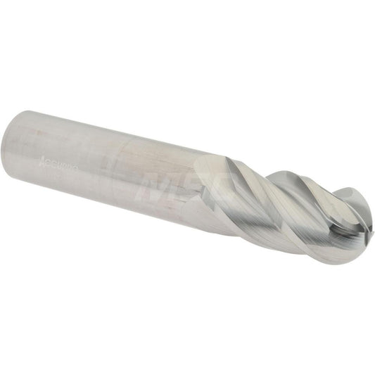 Accupro 07761851 Ball End Mill 0.75" Dia, 1.5" LOC, 4 Flute, Solid Carbide