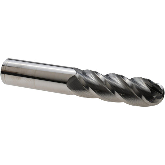 Accupro 07761919 Ball End Mill 1" Dia, 3" LOC, 4 Flute, Solid Carbide