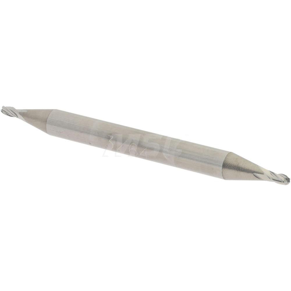 Accupro 07762255 Ball End Mill 0.0469" Dia, 0.0938" LOC, 4 Flute, Solid Carbide