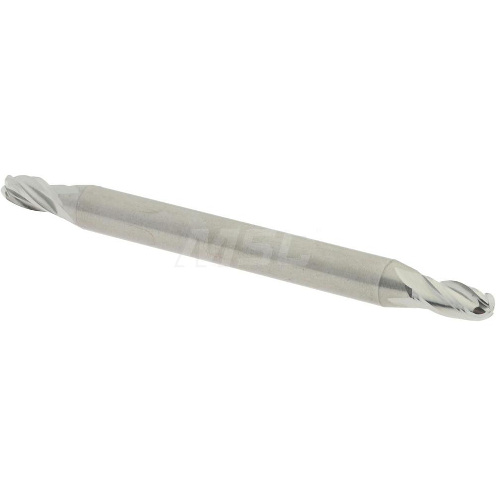 Accupro 07762289 Ball End Mill 0.0938" Dia, 0.1875" LOC, 4 Flute, Solid Carbide