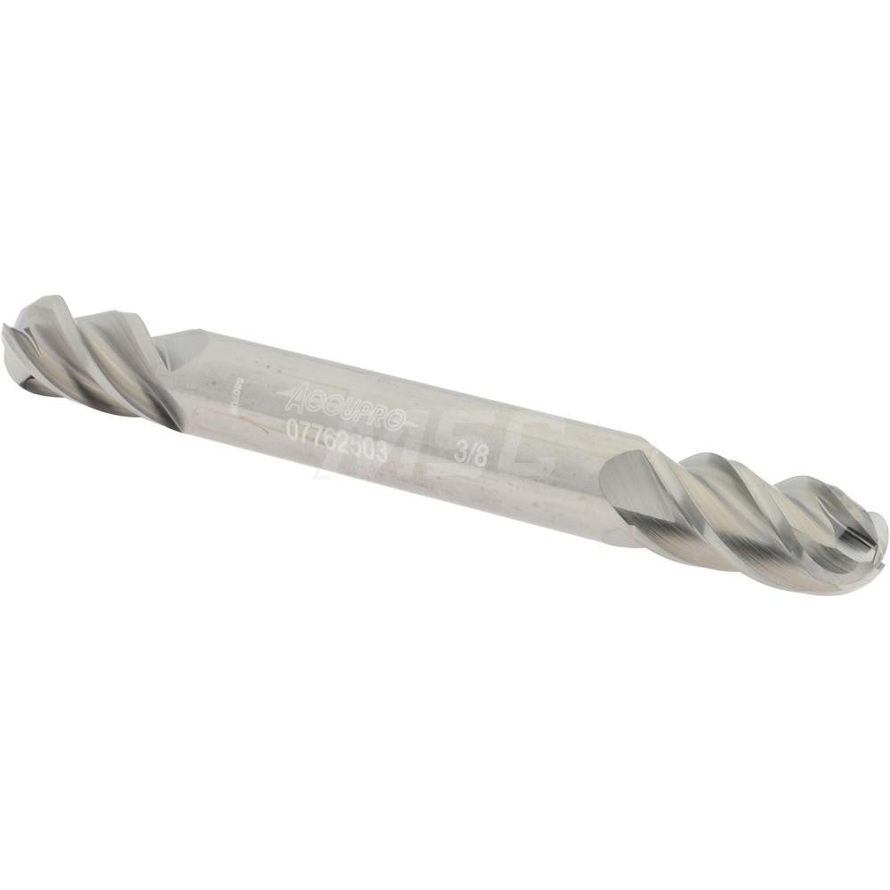 Accupro 07762503 Ball End Mill 0.375" Dia, 0.75" LOC, 4 Flute, Solid Carbide