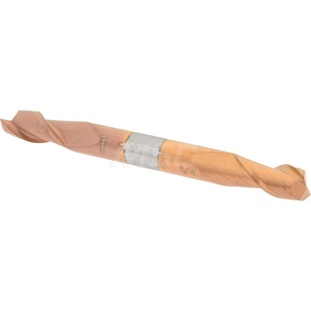 Accupro 07763360 Square End Mill 1/4'' Dia, 1/2'' LOC, 1/4'' Shank Dia, 2-1/2'' OAL, 2 Flutes, Solid Carbide