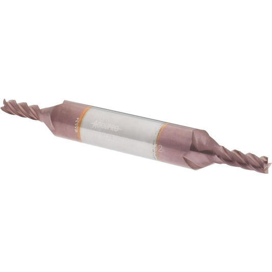 Accupro 07763592 Square End Mill 5/32'' Dia, 7/16'' LOC, 3/8'' Shank Dia, 3'' OAL, 4 Flutes, Solid Carbide