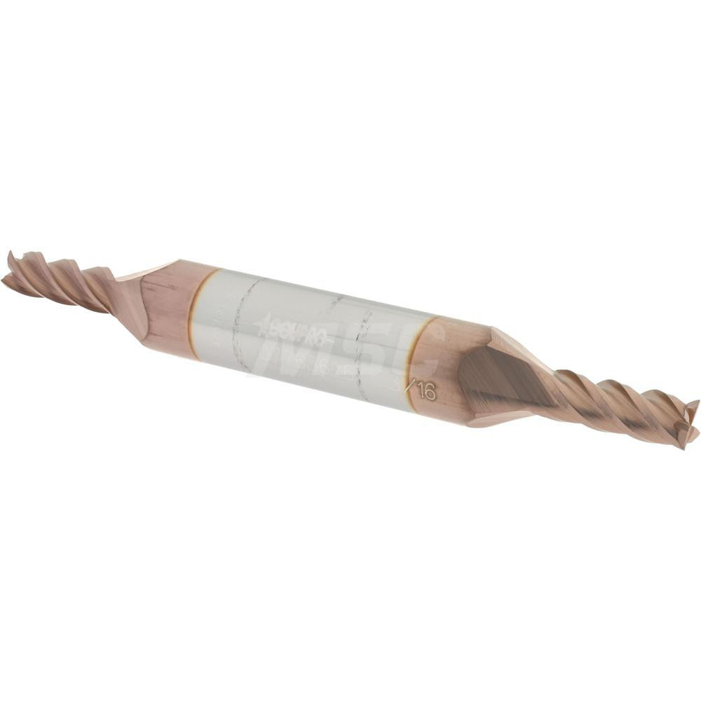 Accupro 07763626 Square End Mill 3/16'' Dia, 1/2'' LOC, 3/8'' Shank Dia, 3'' OAL, 4 Flutes, Solid Carbide
