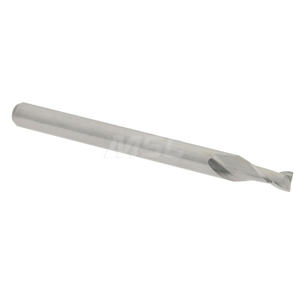 Accupro 07764483 Square End Mill 3/32'' Dia, 3/16'' LOC, 1/8'' Shank Dia, 1-1/2'' OAL, 2 Flutes, Solid Carbide