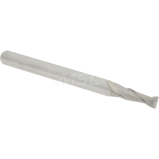 Accupro 07764491 Square End Mill 3/32'' Dia, 9/32'' LOC, 1/8'' Shank Dia, 1-1/2'' OAL, 2 Flutes, Solid Carbide