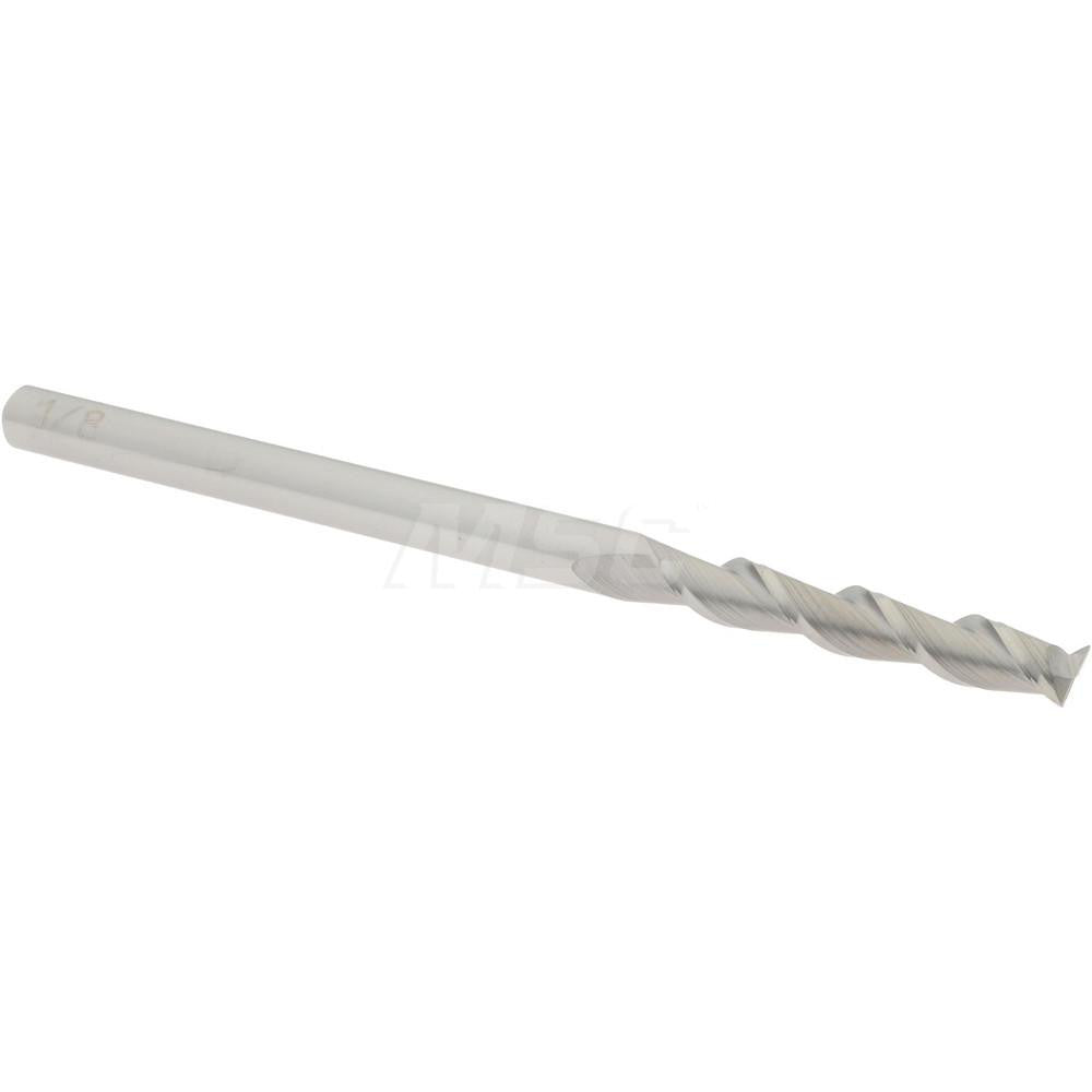 Accupro 07764541 Square End Mill 1/8'' Dia, 3/4'' LOC, 1/8'' Shank Dia, 2-1/4'' OAL, 2 Flutes, Solid Carbide
