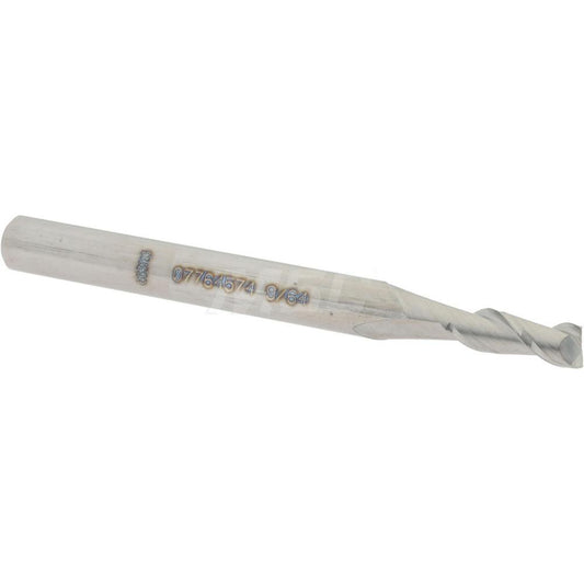 Accupro 07764574 Square End Mill 9/64'' Dia, 3/8'' LOC, 3/16'' Shank Dia, 2'' OAL, 2 Flutes, Solid Carbide