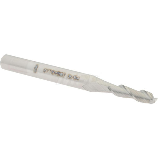 Accupro 07764582 Square End Mill 9/64'' Dia, 1/2'' LOC, 3/16'' Shank Dia, 2'' OAL, 2 Flutes, Solid Carbide