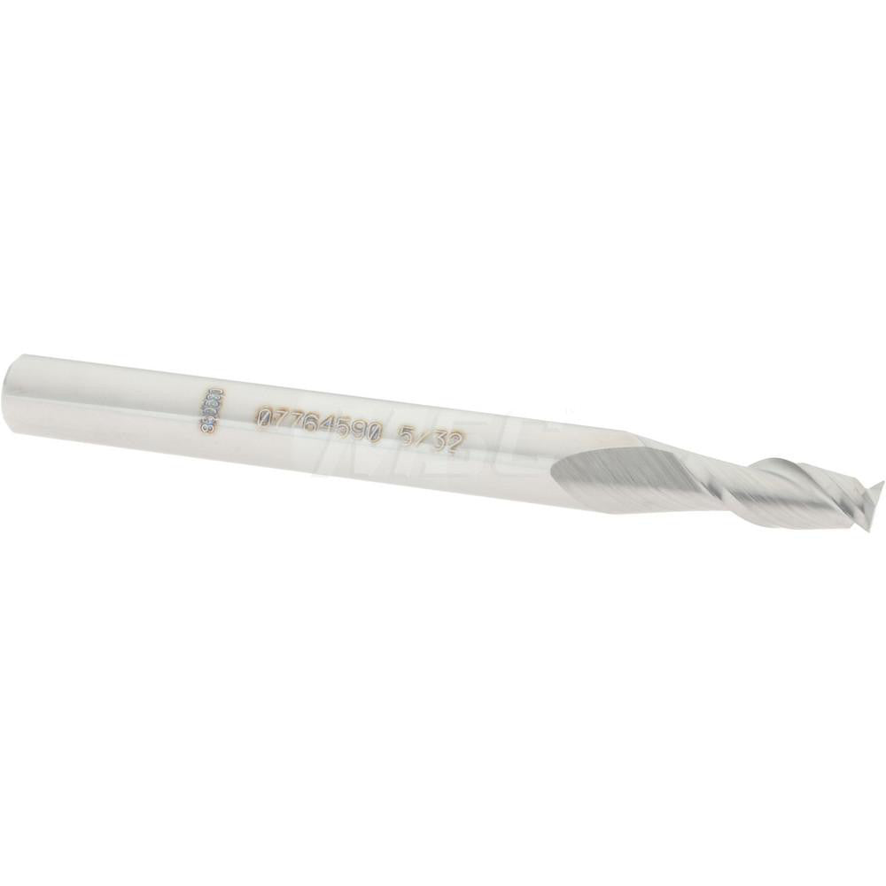 Accupro 07764590 Square End Mill 5/32'' Dia, 3/8'' LOC, 3/16'' Shank Dia, 2'' OAL, 2 Flutes, Solid Carbide