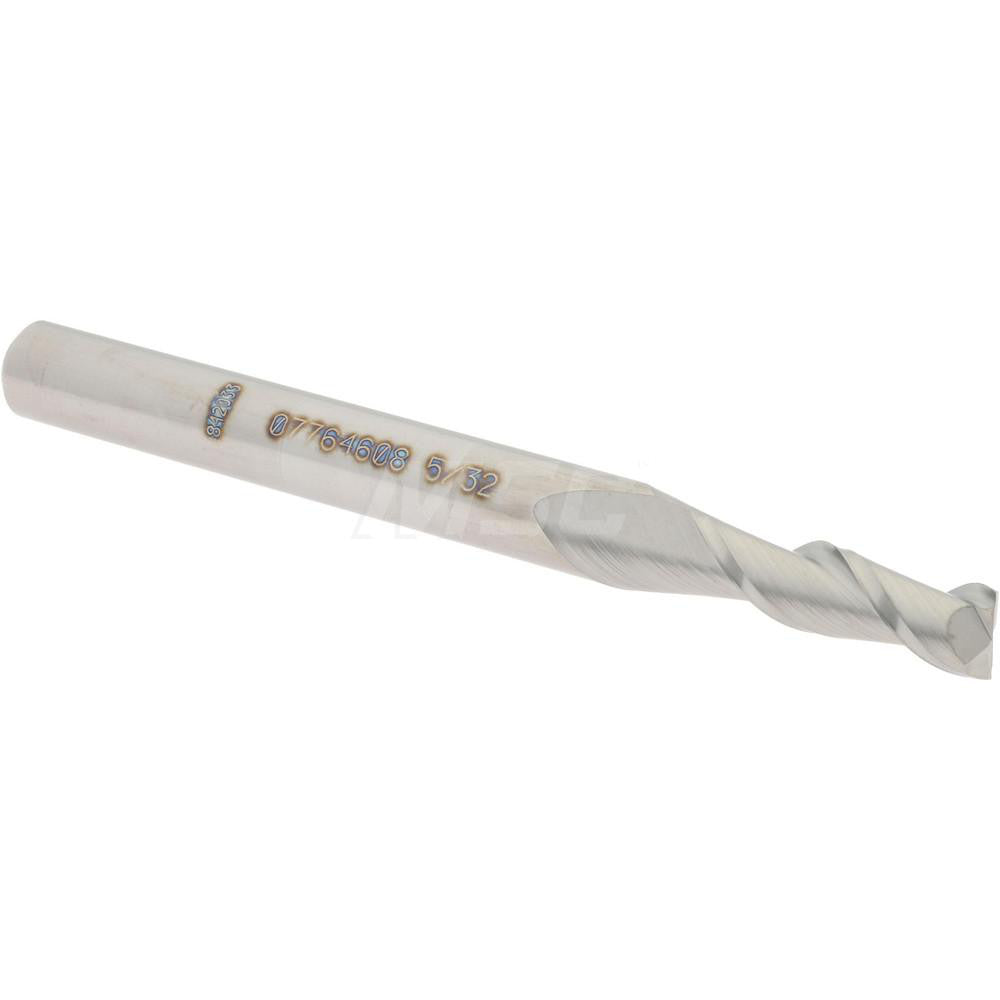 Accupro 07764608 Square End Mill 5/32'' Dia, 1/2'' LOC, 3/16'' Shank Dia, 2'' OAL, 2 Flutes, Solid Carbide