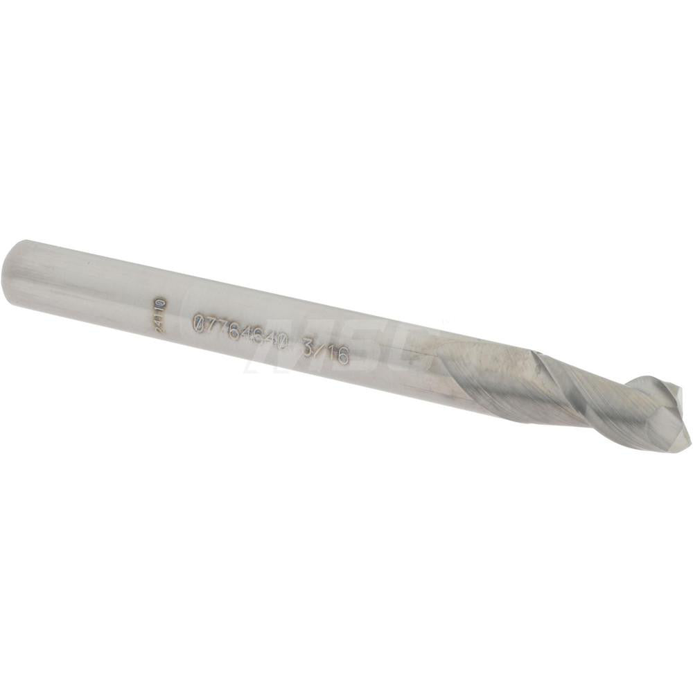 Accupro 07764640 Square End Mill 3/16'' Dia, 3/8'' LOC, 3/16'' Shank Dia, 2'' OAL, 2 Flutes, Solid Carbide