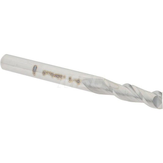 Accupro 07764657 Square End Mill 3/16'' Dia, 5/8'' LOC, 3/16'' Shank Dia, 2'' OAL, 2 Flutes, Solid Carbide