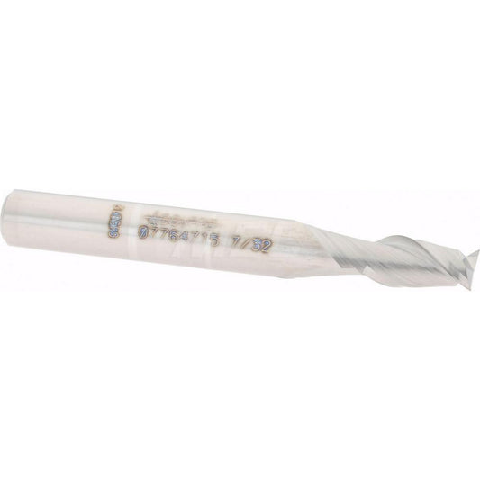 Accupro 07764715 Square End Mill 7/32'' Dia, 3/8'' LOC, 1/4'' Shank Dia, 2'' OAL, 2 Flutes, Solid Carbide