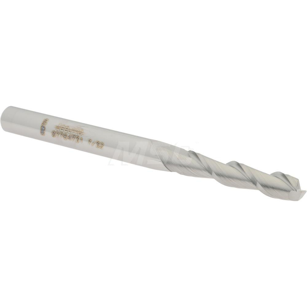 Accupro 07764731 Square End Mill 7/32'' Dia, 1'' LOC, 1/4'' Shank Dia, 3'' OAL, 2 Flutes, Solid Carbide