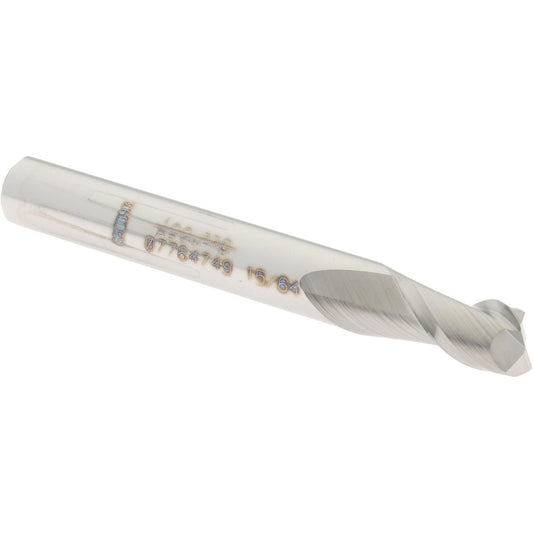 Accupro 07764749 Square End Mill 15/64'' Dia, 3/8'' LOC, 1/4'' Shank Dia, 2'' OAL, 2 Flutes, Solid Carbide