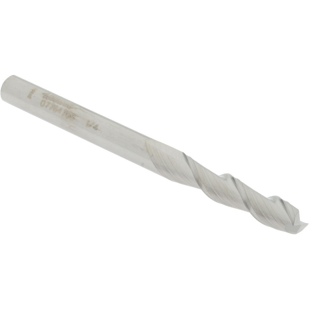 Accupro 07764780 Square End Mill 1/4'' Dia, 1-1/8'' LOC, 1/4'' Shank Dia, 3'' OAL, 2 Flutes, Solid Carbide