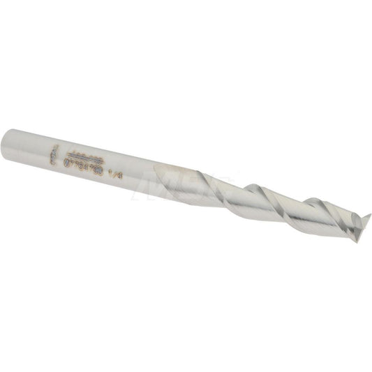 Accupro 07764798 Square End Mill 1/4'' Dia, 1-1/4'' LOC, 1/4'' Shank Dia, 3'' OAL, 2 Flutes, Solid Carbide