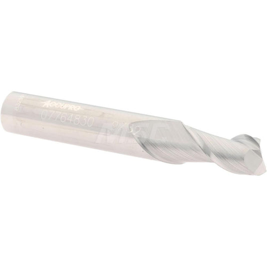 Accupro 07764830 Square End Mill 9/32'' Dia, 1/2'' LOC, 5/16'' Shank Dia, 2'' OAL, 2 Flutes, Solid Carbide