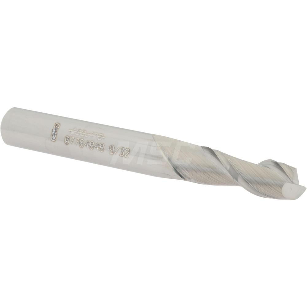 Accupro 07764848 Square End Mill 9/32'' Dia, 3/4'' LOC, 5/16'' Shank Dia, 2-1/2'' OAL, 2 Flutes, Solid Carbide