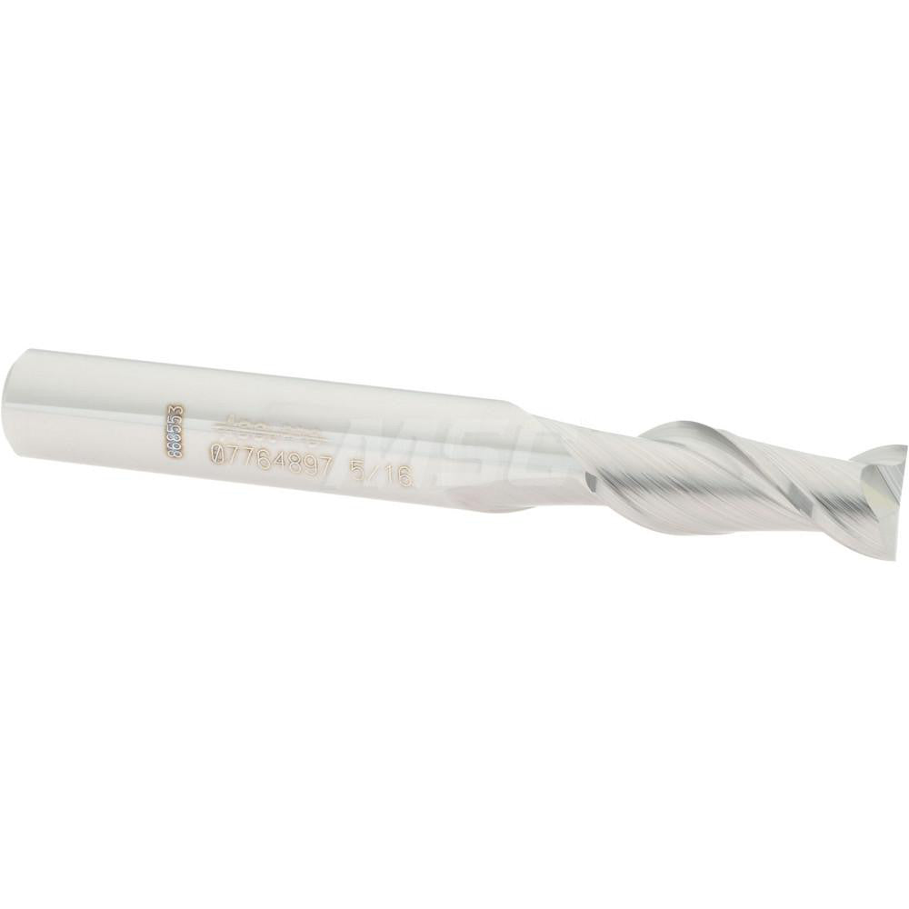 Accupro 07764897 Square End Mill 5/16'' Dia, 3/4'' LOC, 5/16'' Shank Dia, 2-1/2'' OAL, 2 Flutes, Solid Carbide