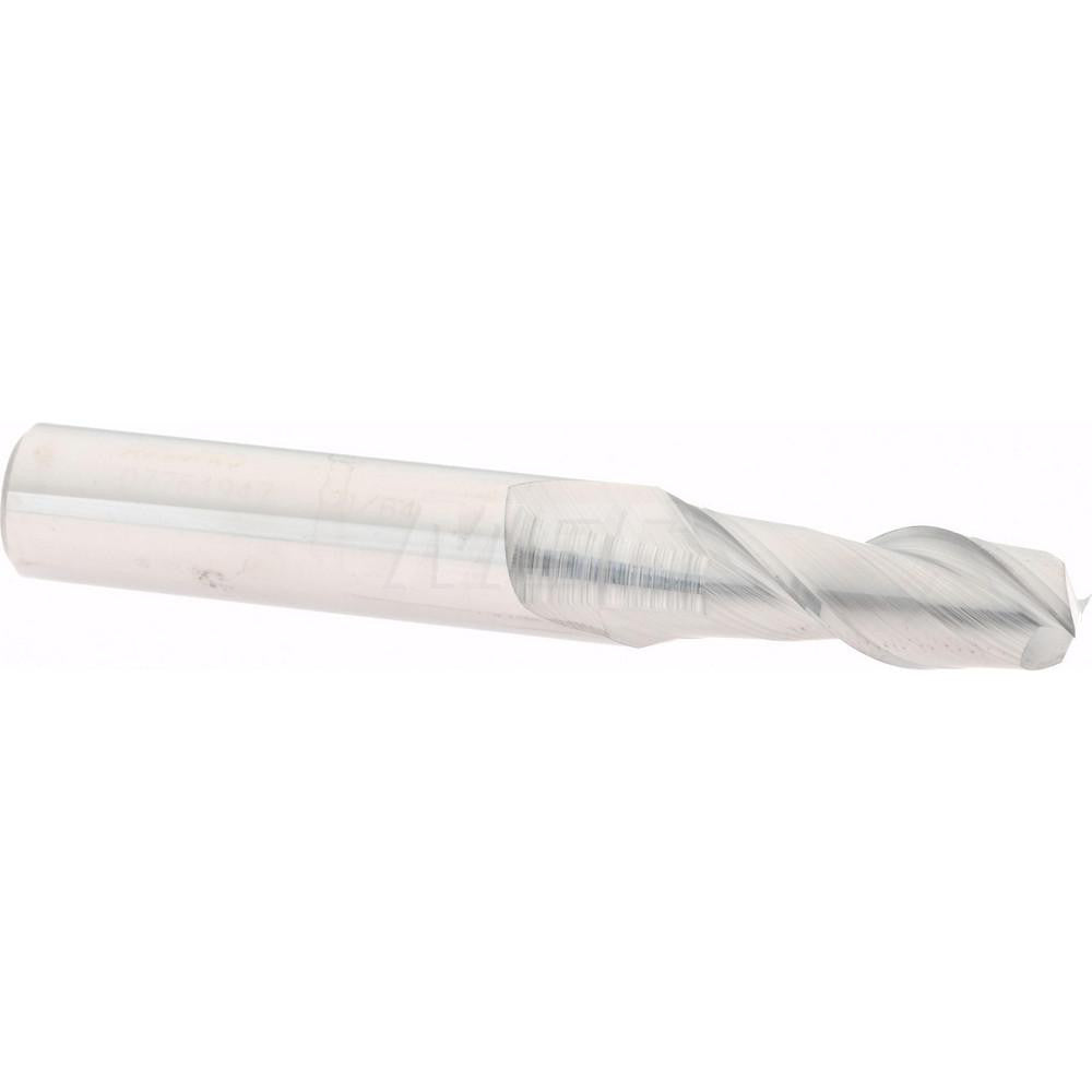 Accupro 07764947 Square End Mill 21/64'' Dia, 7/8'' LOC, 3/8'' Shank Dia, 2-1/2'' OAL, 2 Flutes, Solid Carbide