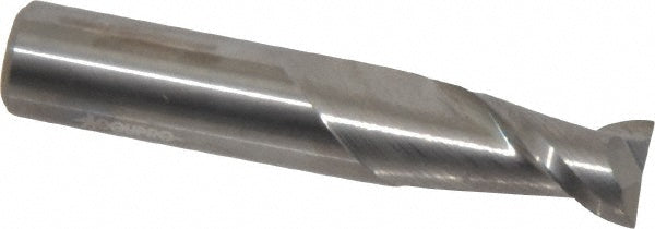 Accupro 07764954 Square End Mill 11/32'' Dia, 5/8'' LOC, 3/8'' Shank Dia, 2'' OAL, 2 Flutes, Solid Carbide