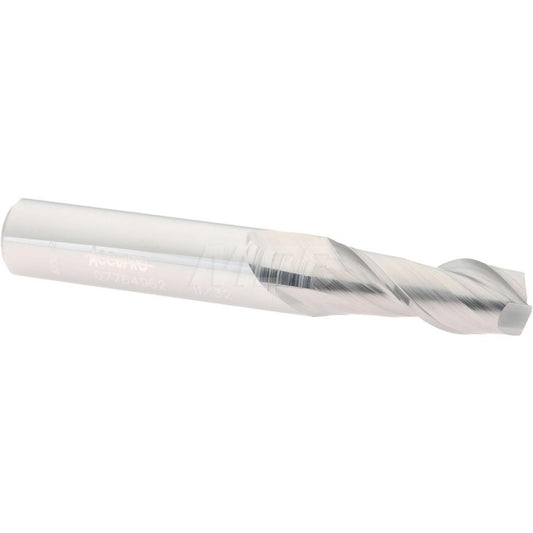 Accupro 07764962 Square End Mill 11/32'' Dia, 7/8'' LOC, 3/8'' Shank Dia, 2-1/2'' OAL, 2 Flutes, Solid Carbide