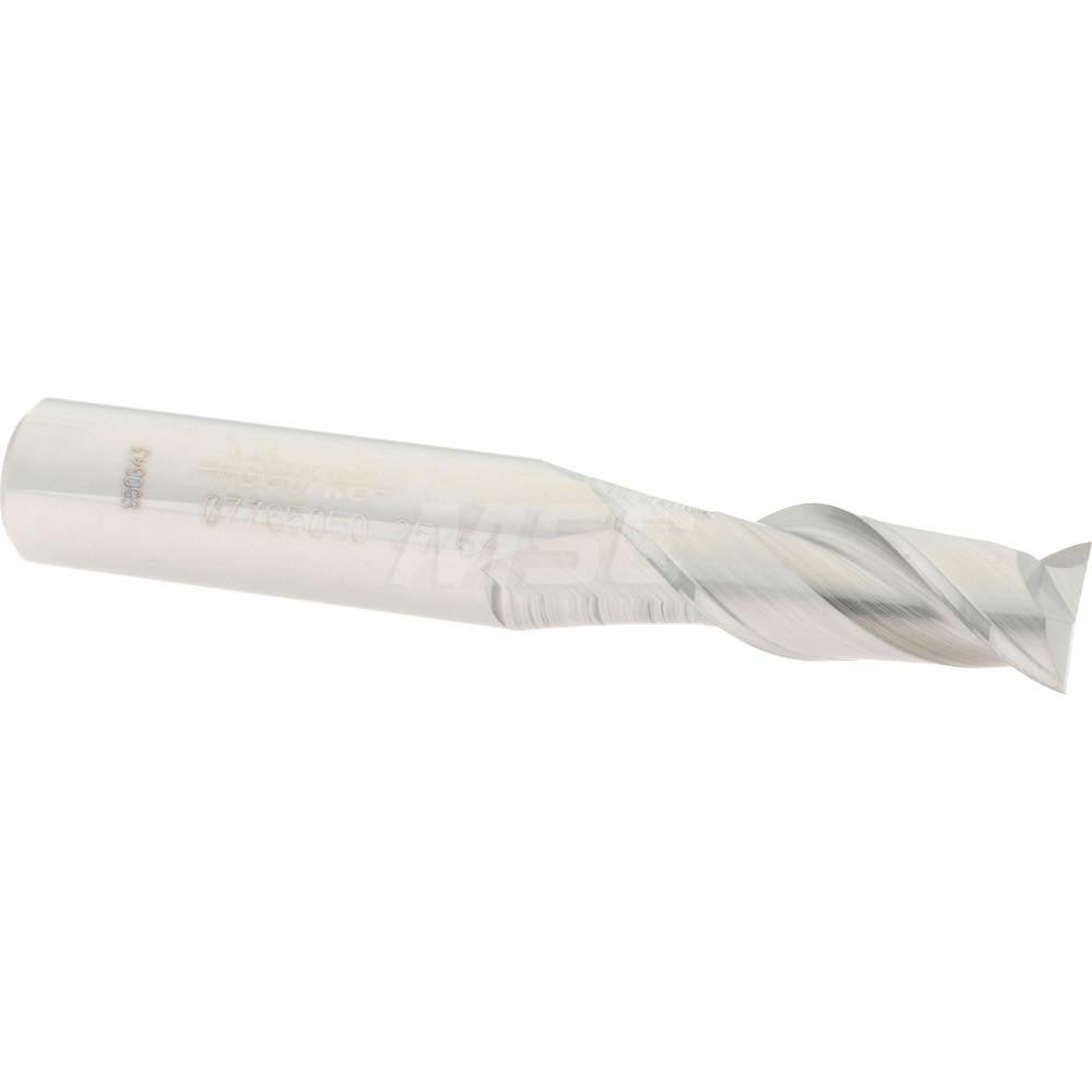 Accupro 07765050 Square End Mill 25/64'' Dia, 1'' LOC, 7/16'' Shank Dia, 2-3/4'' OAL, 2 Flutes, Solid Carbide