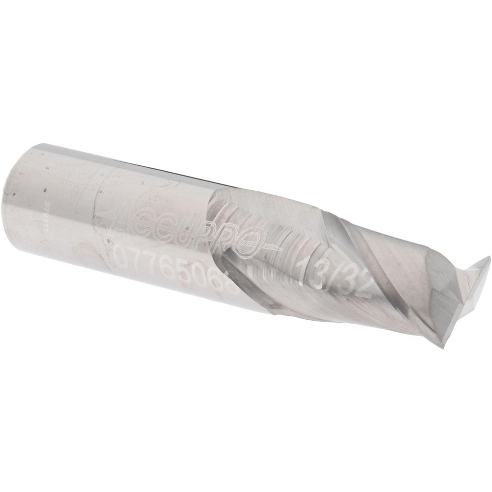 Accupro 07765068 Square End Mill 13/32'' Dia, 5/8'' LOC, 7/16'' Shank Dia, 2'' OAL, 2 Flutes, Solid Carbide