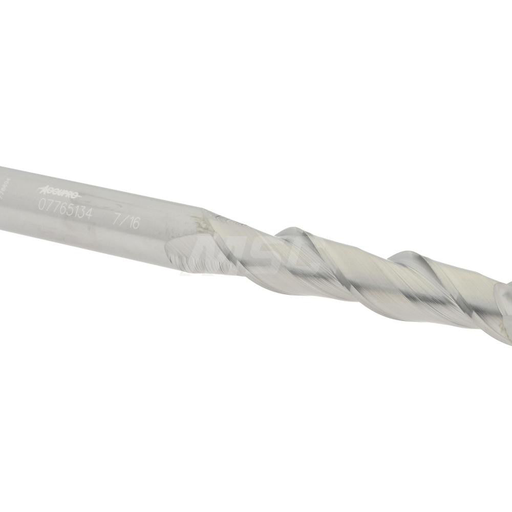 Accupro 07765134 Square End Mill 7/16'' Dia, 2'' LOC, 7/16'' Shank Dia, 4'' OAL, 2 Flutes, Solid Carbide