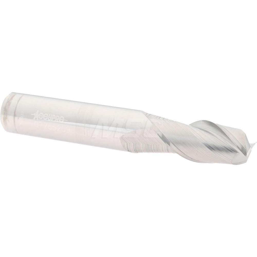 Accupro 07765209 Square End Mill 31/64'' Dia, 1'' LOC, 1/2'' Shank Dia, 3'' OAL, 2 Flutes, Solid Carbide