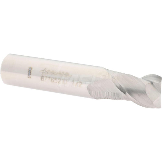 Accupro 07765217 Square End Mill 1/2'' Dia, 5/8'' LOC, 1/2'' Shank Dia, 2-1/2'' OAL, 2 Flutes, Solid Carbide