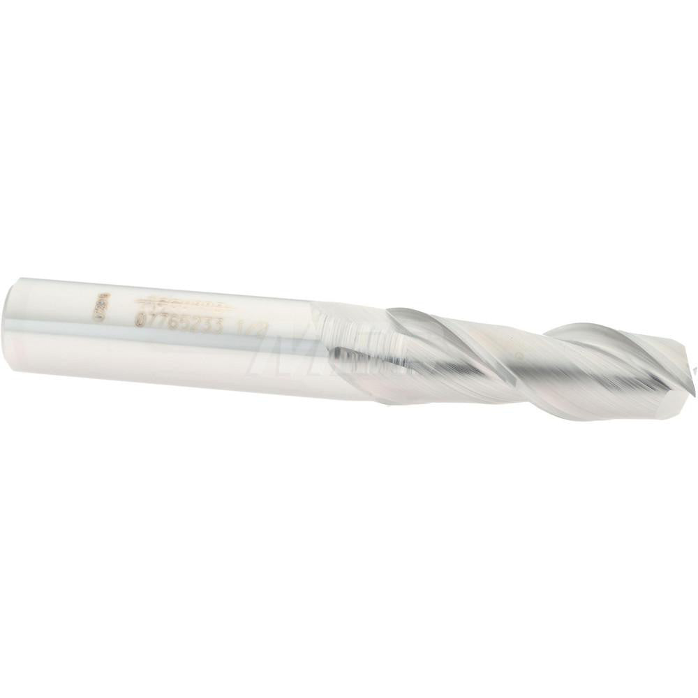 Accupro 07765233 Square End Mill 1/2'' Dia, 1-1/2'' LOC, 1/2'' Shank Dia, 3-1/2'' OAL, 2 Flutes, Solid Carbide