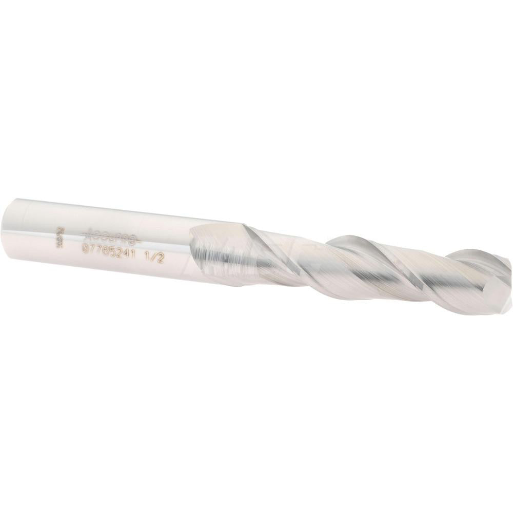 Accupro 07765241 Square End Mill 1/2'' Dia, 2'' LOC, 1/2'' Shank Dia, 4'' OAL, 2 Flutes, Solid Carbide