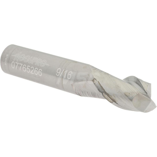 Accupro 07765266 Square End Mill 9/16'' Dia, 7/8'' LOC, 9/16'' Shank Dia, 3'' OAL, 2 Flutes, Solid Carbide