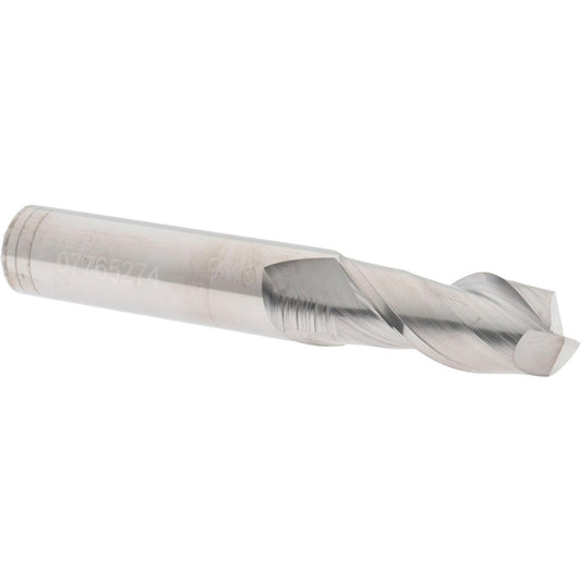 Accupro 07765274 Square End Mill 9/16'' Dia, 1-1/4'' LOC, 9/16'' Shank Dia, 3-1/2'' OAL, 2 Flutes, Solid Carbide
